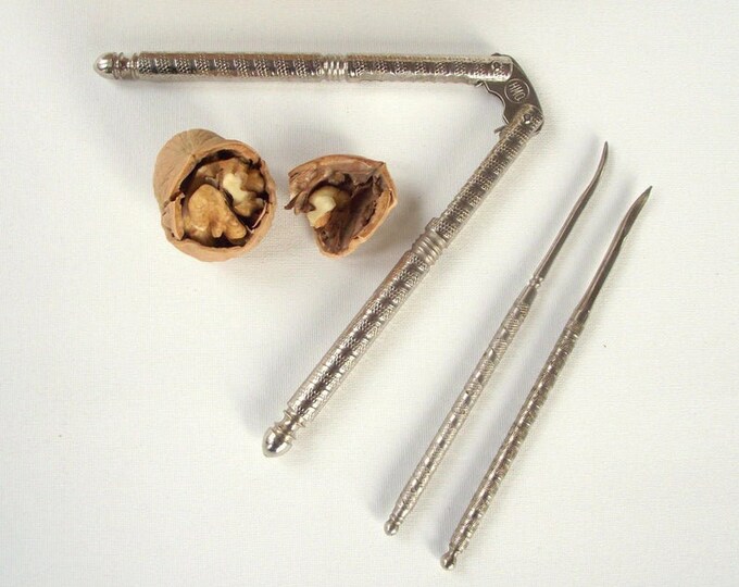 HMQ Vintage Nut Cracker With Nutpick / Nutcracker Set Etsy