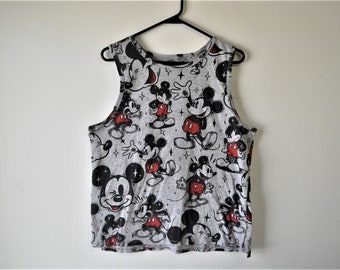 vintage disney mickey mouse  t shirt / extra large sleeveless mickey mouse t shirt by DISNEY / disney character shirts