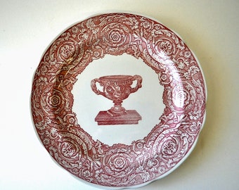 Vintage Spode Archive Collection Red and White Dinner Plate "Warwick Vase" /Vintage Spode Dinner Plate, The Spode Archive Collection Warwick