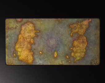 Azeroth World Map Desk Mat – Epic WoW-Inspired Anti-Slip Gaming Mouse Pad