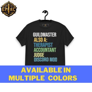 World of Warcraft unisex Classic Tee with &quot;GUILDMASTER&quot; Stylish Design - Perfect for WoW Fans