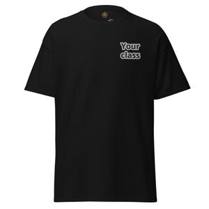 World of Warcraft Custom Class T-Shirt – Personalized Gamer Gear with Character Name & Guild – Unisex 100% Cotton Tee for WoW Fans