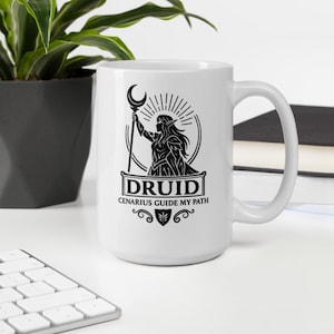 Night Elf Druid Mug – “Cenarius, Guide My Path” | WoW Inspired Nature Class Coffee Cup