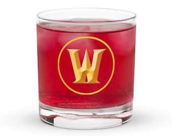Elegant "World of Warcraft" Rocks Glass - Perfect for Whiskey & Cocktails - Premium Quality Glass, Classic Style