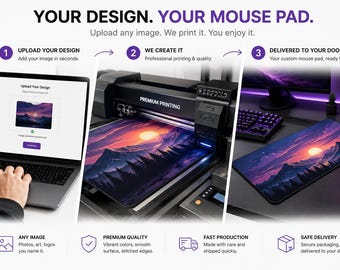 Personalized Desk Mat – Custom Gaming & Work Anti-Slip Mouse Pad