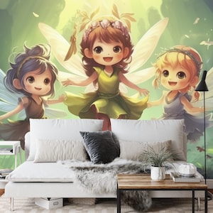 Fairy Forest Wall Mural - Kids Room Decor Wallpaper Wall Mural