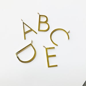 10K Solid Gold Initial Pendant - Large Monogram Letter