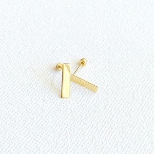 Gold Bar Stud earrings, Bar earrings, Vertical Bar stud earrings, Gold Bar studs, Dainty gold bar studs, Minimalist earrings, Gift for Her