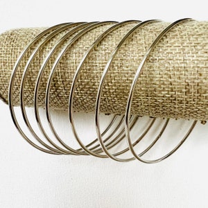 Sterling Silver Bangle Set: Minimalist Stacking Bracelets