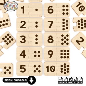 Montessori Zahlenpuzzle für Kinder, Zählaktivität aus Holz, Lernspielzeug für Kleinkinder, Mathespiel für Vorschule, Baby-Geschenk zur Frühbildung