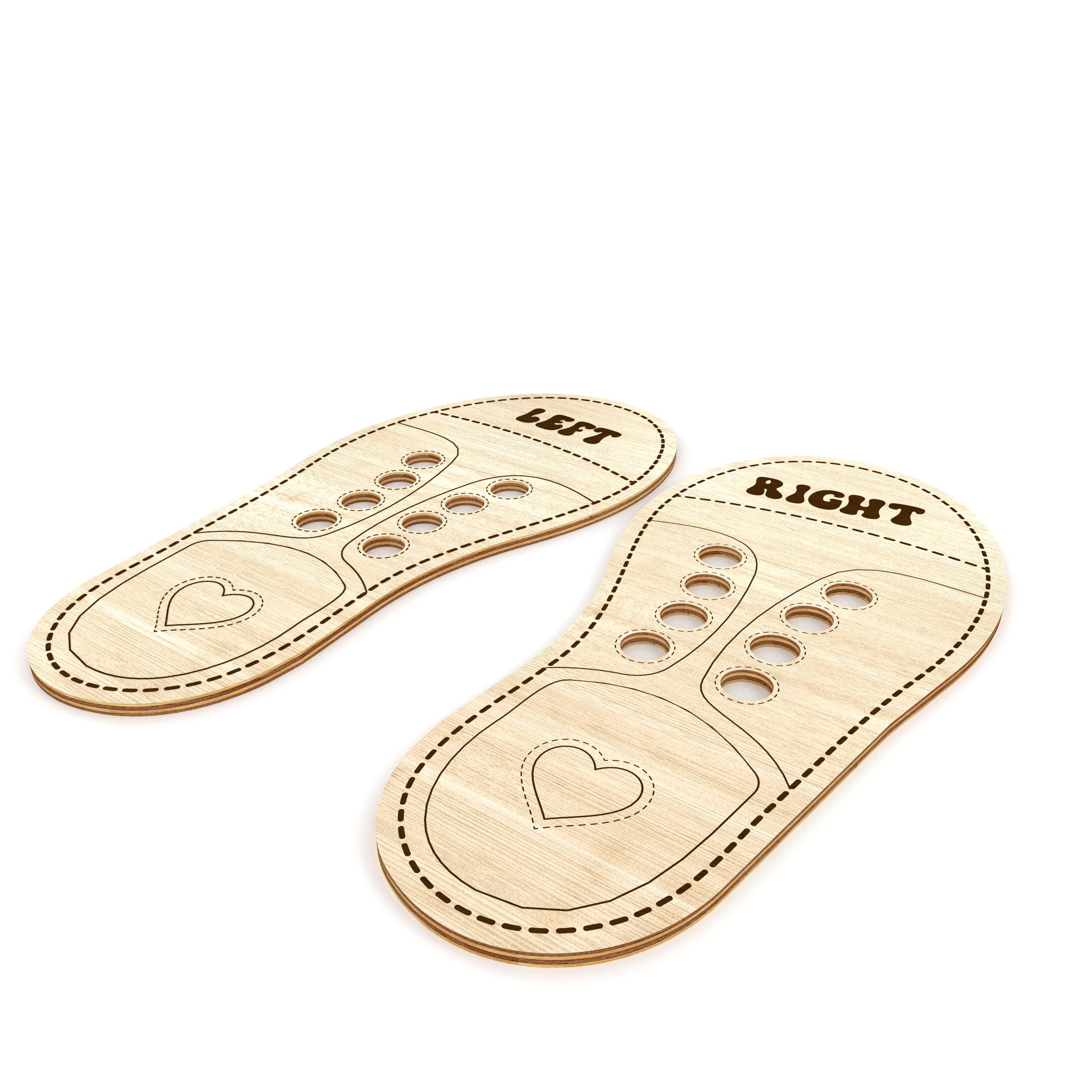 Laser Cut Shoe Tying Practice Board SVG, Montessori Laser Cut File for ...