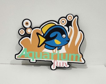 Handmade Aquarium Fun Fish Scrapbook Embellishment