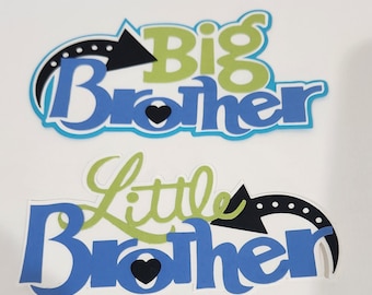 Big Brother / Little Brother Scrapbook embellishment title  by HoffmannDesigns4U