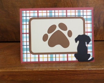 Sorry for your loss of a dog  Sympathy or New family member Puppy card with envelope Can Personalize inside