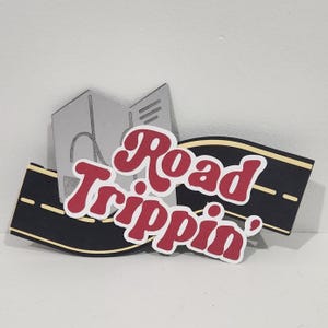 Road Trippin&#39; Scrapbook embellishment title Paper Pieced by HoffmannDesigns4U