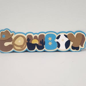 Título do enfeite de álbum de recortes de cowboy Western por HoffmannDesigns4U