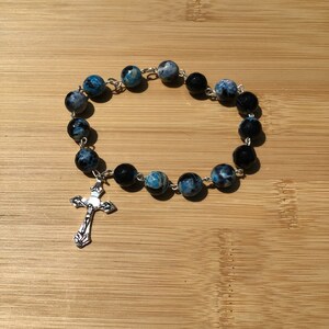 Stone Decade Rosary for Christian Handheld Rosary For confirmation Gift First Communion Rosary