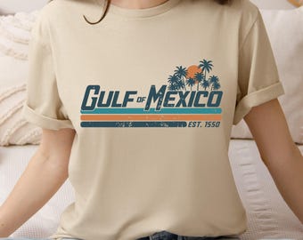 Gulf of Mexico Est 1550 Shirt, Vintage Gulf Coast Apparel , Gulf Coast Shirt, Historical Gulf of Mexico, Protest Shirt