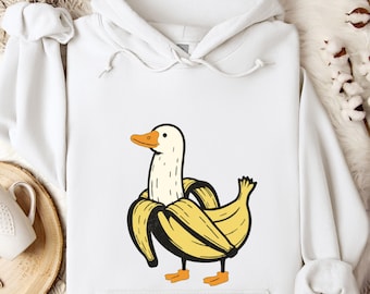 Banana Goose Graphic Hoodie - Funny Xmas Women's Gift