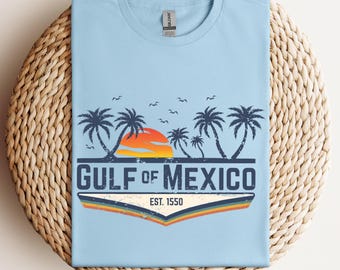Gulf Of Mexico Est 1550 Shirt, Mexico Gulf Coast Shirt, Vintage Gulf Coast Apparel, Historical Gulf of Mexico, Protest Shirt
