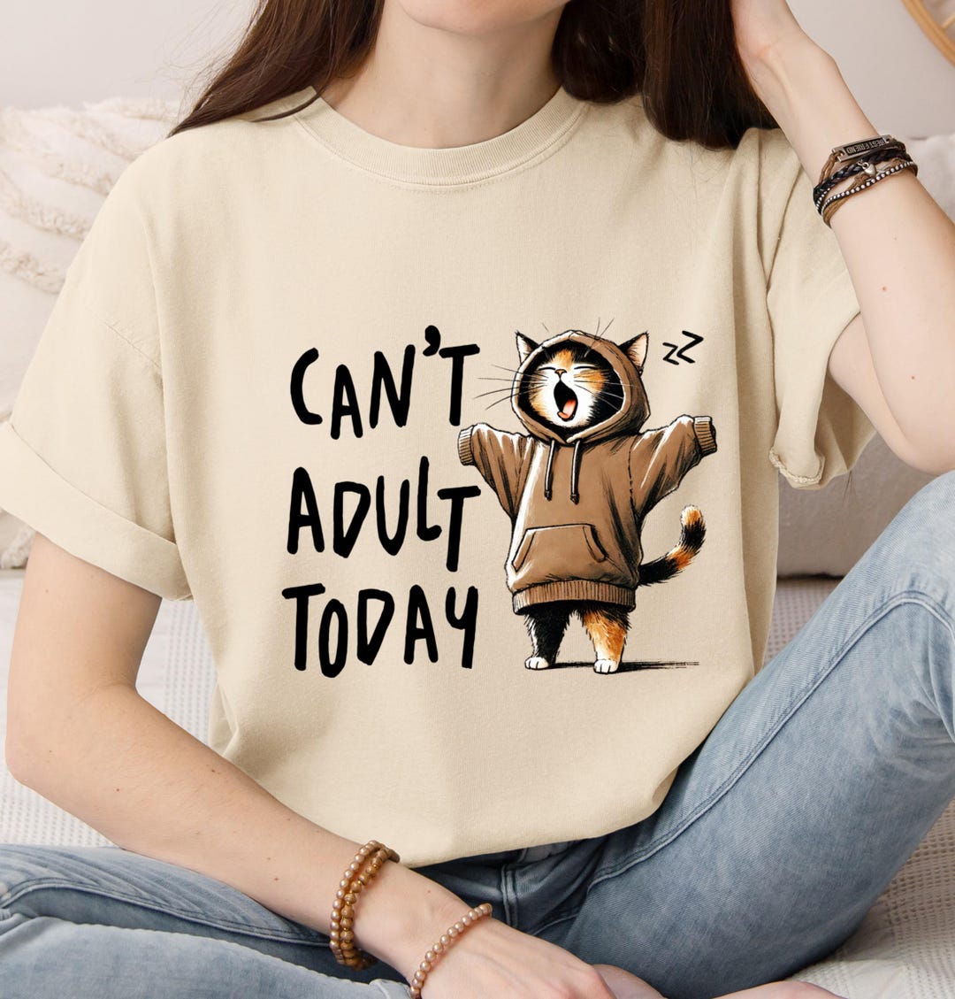 Comfort Colors Funny Cat T-shirt: Sarcastic Hoodie Tee - Etsy