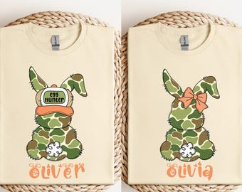 Camouflage Bunny Easter Shirt: Egg Hunter Tee