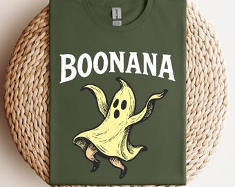 Funny Boonana Halloween Shirt: Banana Ghost Costume Tee