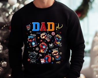 Super Hero Dad Sweatshirt, Father's Day Gift Hoodie