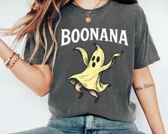 Funny Boonana Halloween Shirt: Comfort Colors Banana Ghost Costume