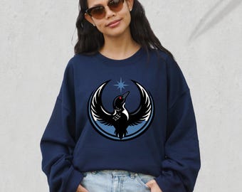 Minnesota Rebel Alliance Sweatshirt, MN State Bird Loon Resistance Hoodie, Political Protest Pullover, Minnesota Starbird Crewneck,