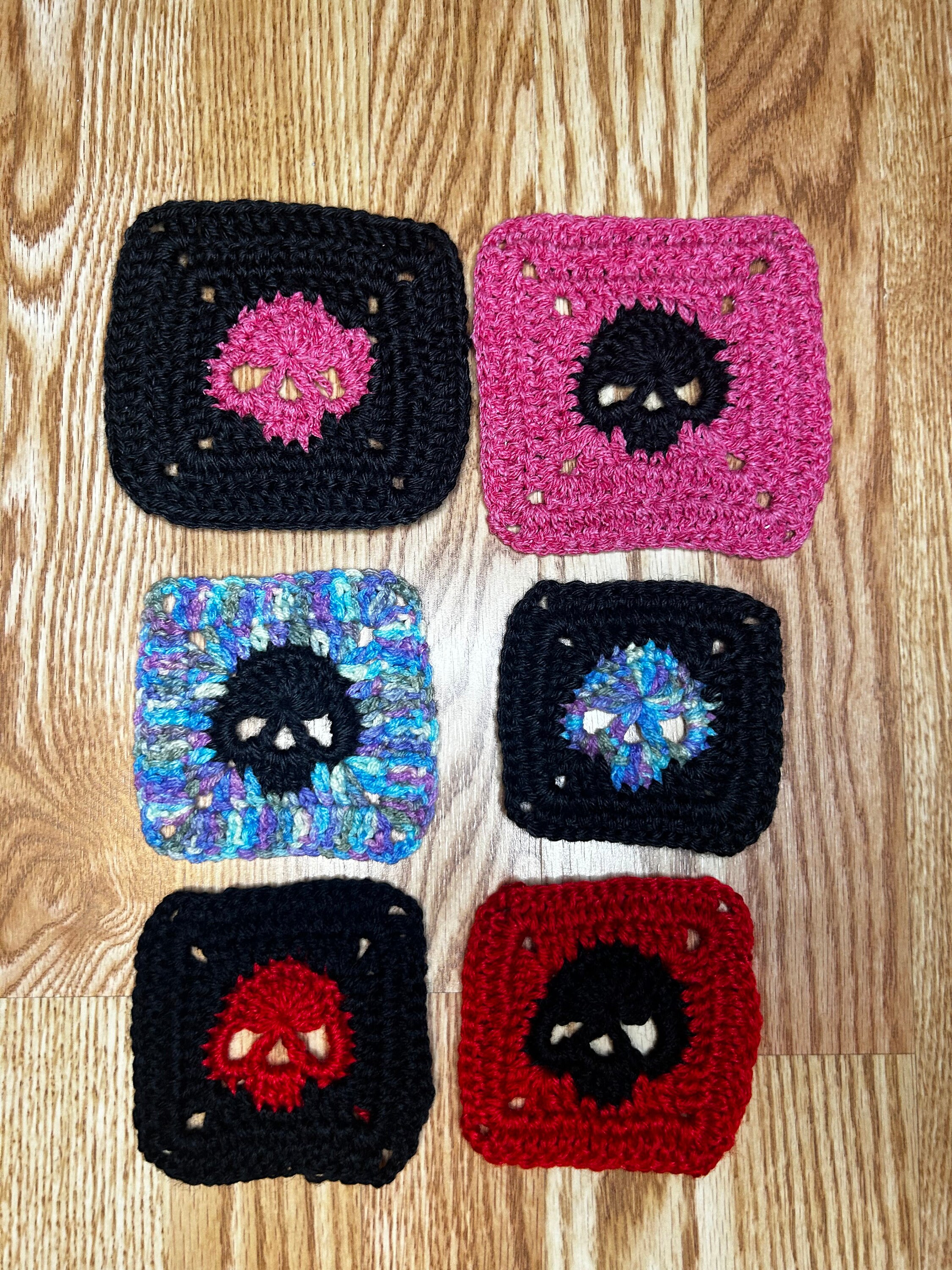 Skull Granny Square Pattern Etsy