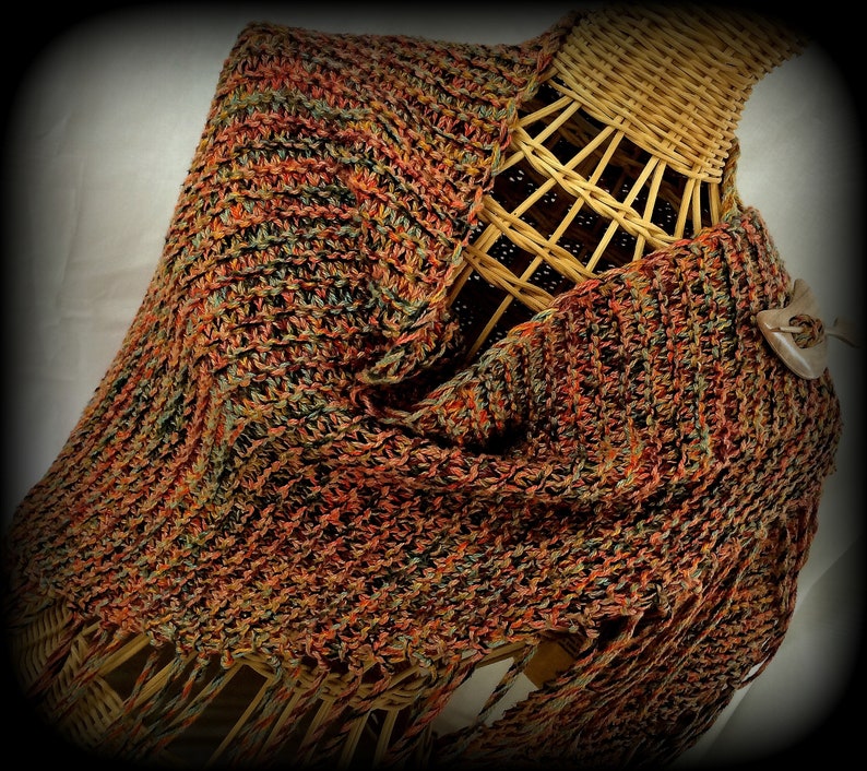 Pattern: Easy Fringed Shawl A Knitting Pattern - Etsy
