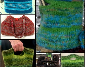 Four Felted Bags Knit and Crochet Patterns for Felting Etsy