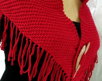 Pattern: Easy Fringed Shawl - A Knitting Pattern