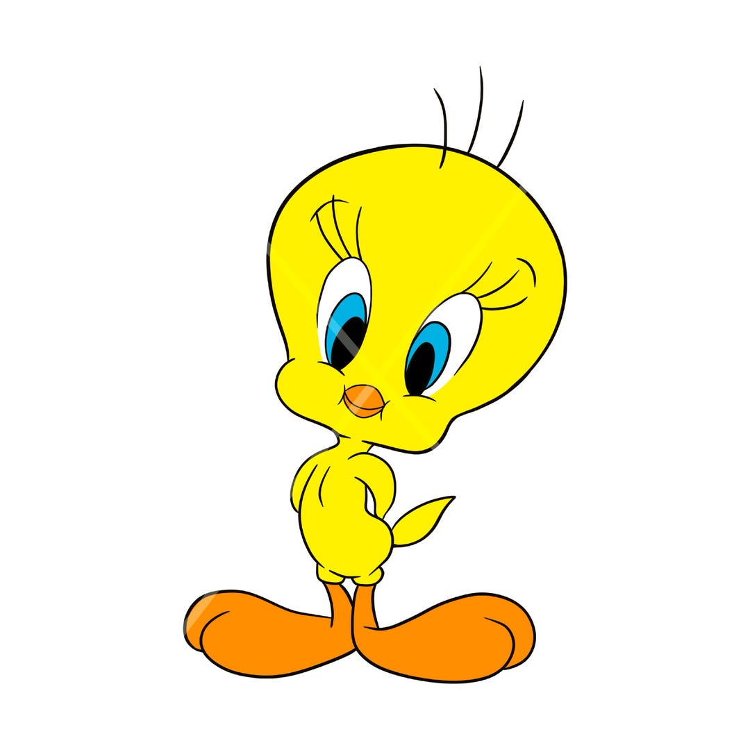 Baby Tweet Bird From Looney Tunes SVG PNG DXF , Yellow Baby Duck , Cute