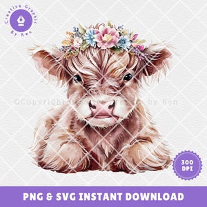 Baby highland cow, baby highland cow png, highland cow, highland cow png, highland cow gifts, sublimation designs, awesome png, popular png