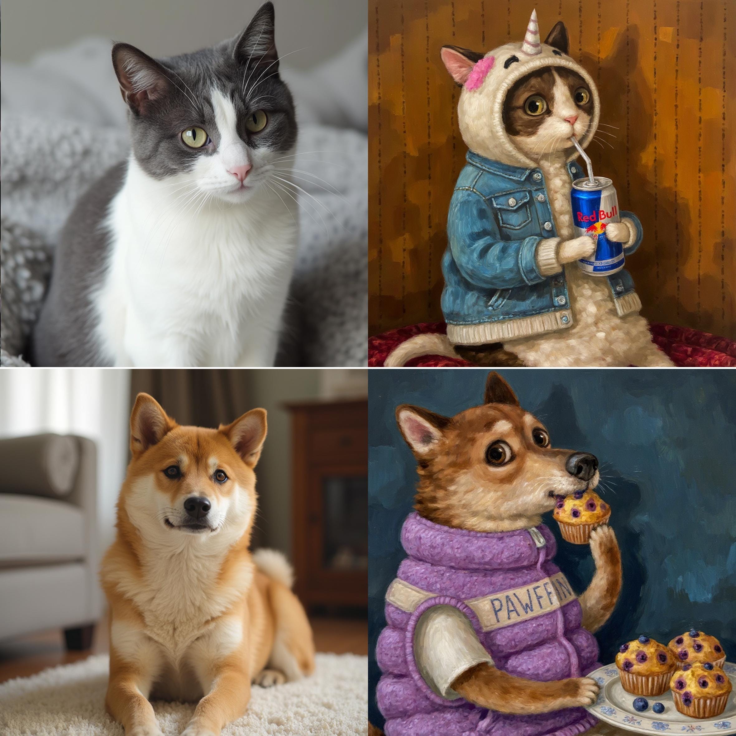 Custom Pet Portrait Magnets. Vintage Hand Painted Pet Portrait Fridge Magnet Best Gift for Pet Owner and Lover