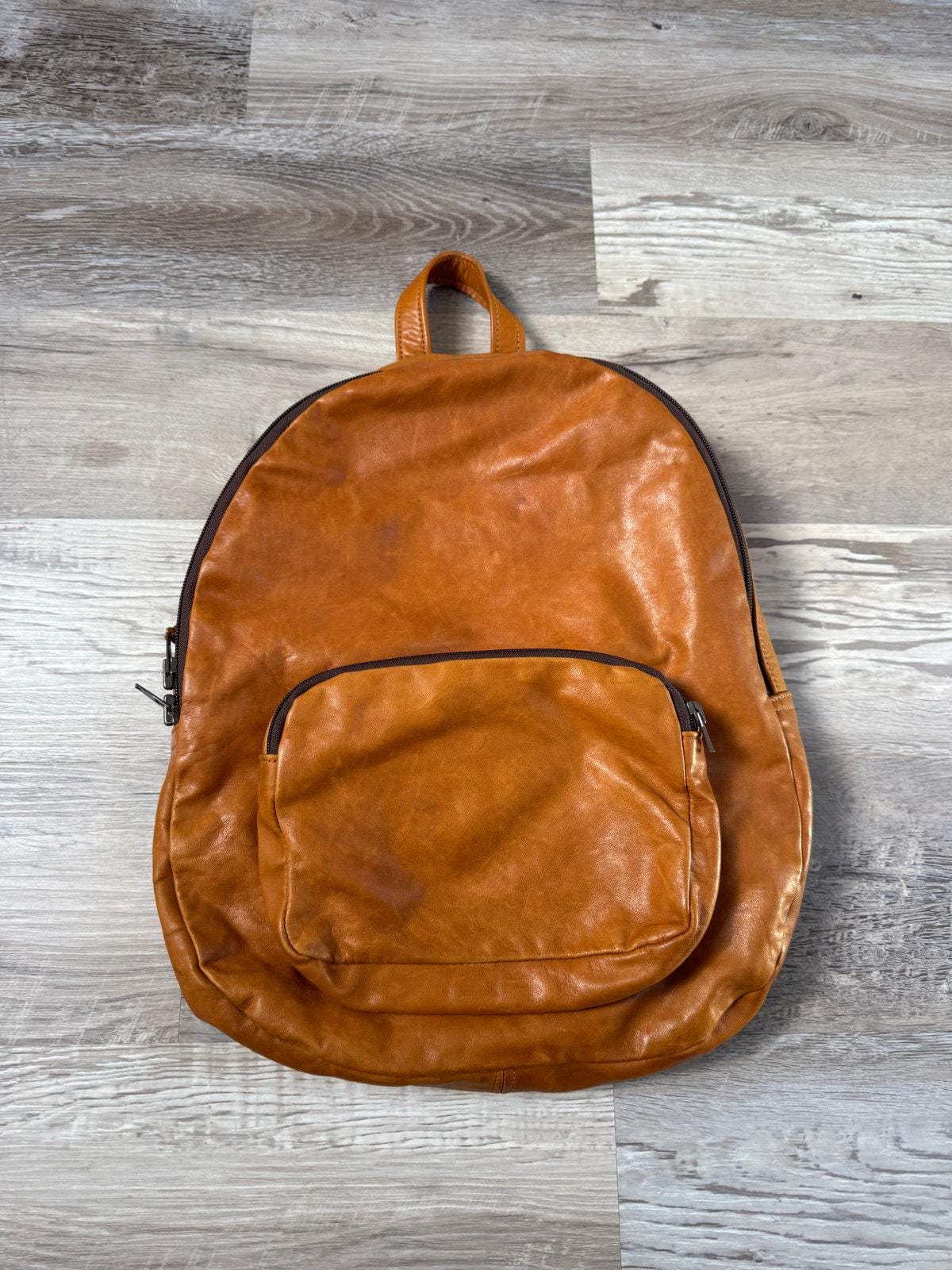 Vintage Leather Backpack 90s - Etsy