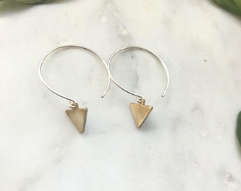 Little Gold Triangle Earrings