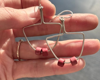 Abstract Dangle Wire Earrings