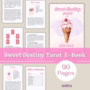 Sweet Destiny Tarot Guidebook, Printable Tarot Book, Tarot Reading, Unique Decks Digital Guidebook, Divination Tools, Tarot Cards