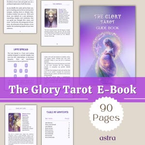 The Glory Tarot Guidebook, Printable Tarot Book, Tarot Reading, Unique Decks Guidebook, Divination Tools, Tarot Cards, Instant Download