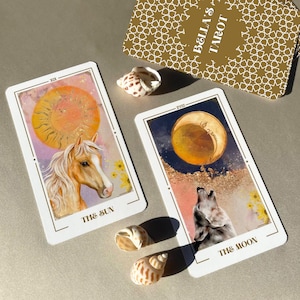 Baraja de Tarot Brillante personalizada con caja, cartas de tarot personalizadas, regalo único para lectores de tarot, regalo único de herramientas de adivinación, Tarot Karten