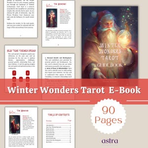 Winter Wonders Tarot Guidebook, Printable Tarot Book, Tarot Reading, Digital Guidebook, Divination Tools, Tarot Cards, Instant Download
