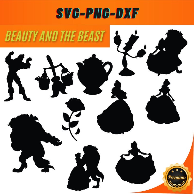 Beauty and the Beast Svg - Etsy