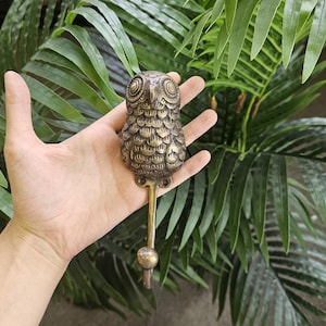 Solid Brass OWL Wall Hangers Hooks for Coats, Towels & Bags Solid Brass  Handmade Wall Hook for Entryway, Bathroom or Kitchen