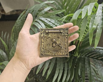 Handmade Solid Brass Latch: Antique Style Cabinet & Door Lock
