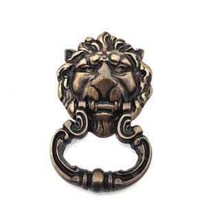 Handmade Brass Animal Head Door Knocker: Indonesian Pet & Wildlife Designs