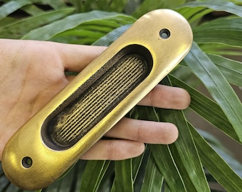 Perilla de gabinete de latón macizo hecha a mano: tirador de cajón de estilo vintage