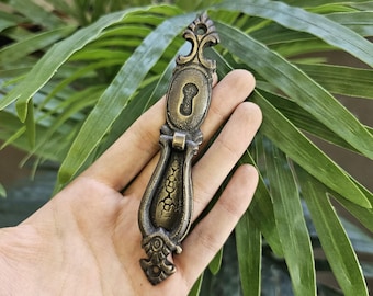 Handmade Solid Brass Cabinet Pull: Vintage Style Kitchen Hardware